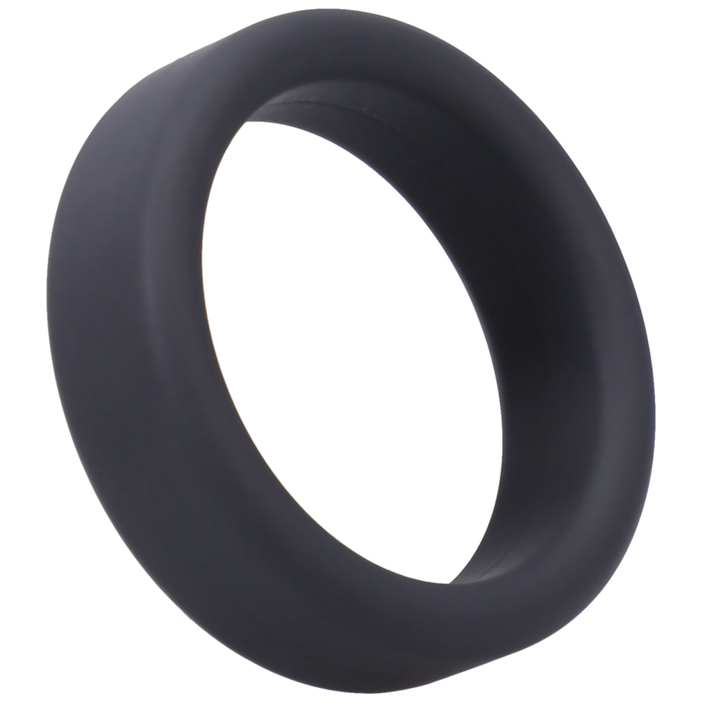 Tantus Super Soft C-Ring Onyx in sleek black silicone designed for comfort and performance enhancement.
