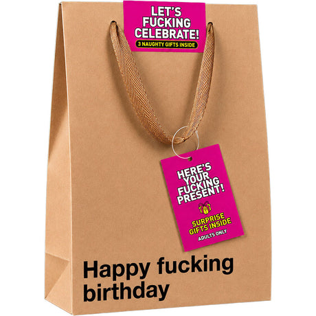 Wood Rocket Let's Fucking Celebrate Present Novelty Gift