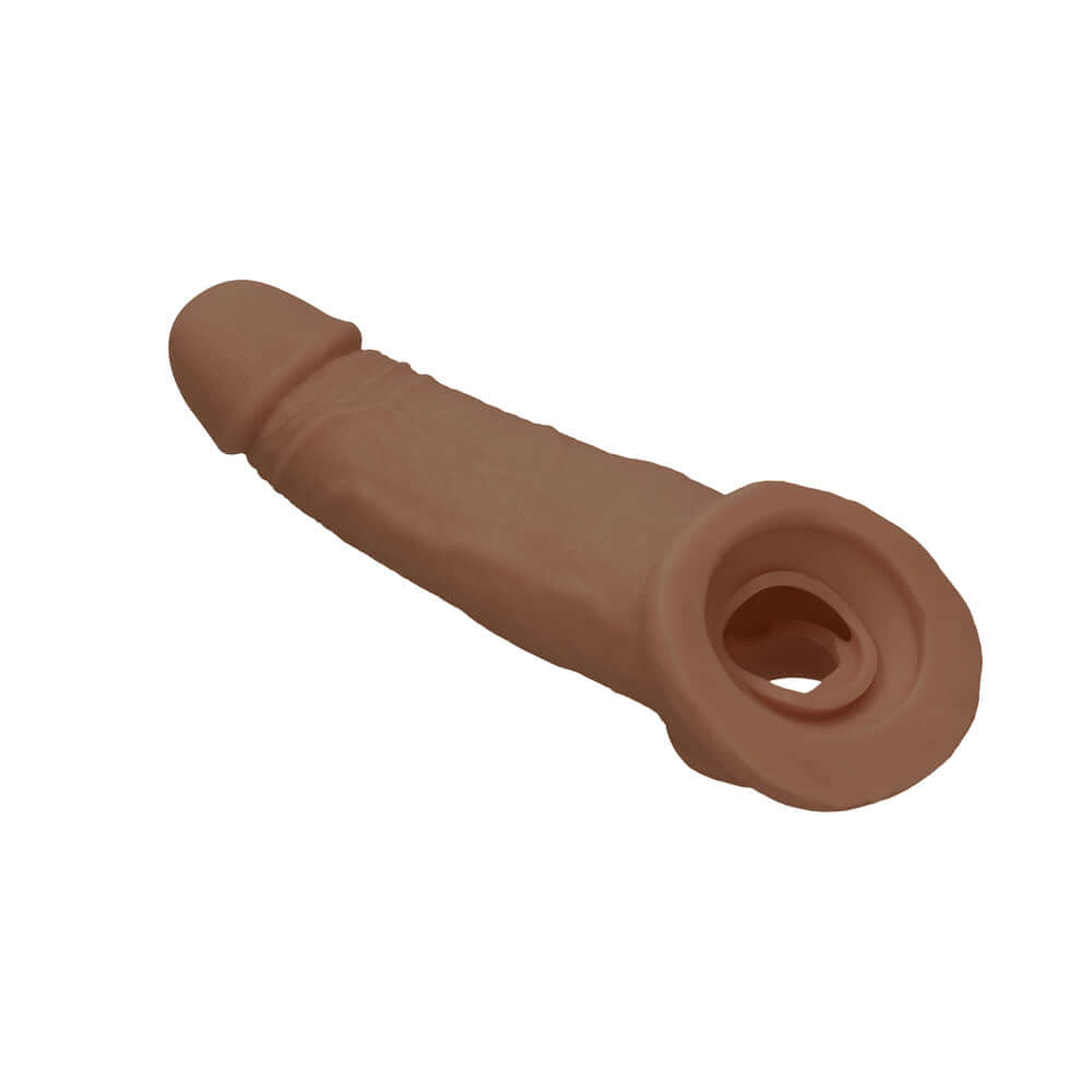 RealRock Realistic 9 inches Penis Sleeve Extender Sling Tan