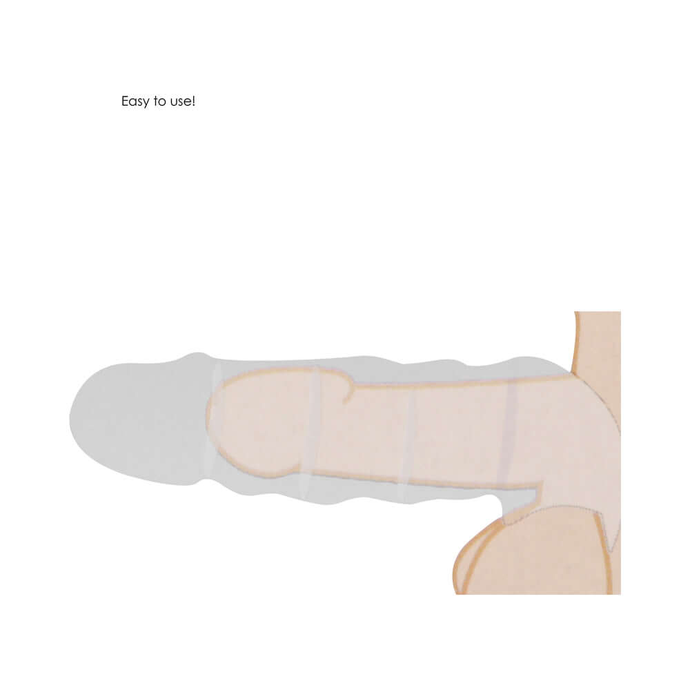 RealRock Realistic 9 inches Penis Sleeve Extender Sling Tan