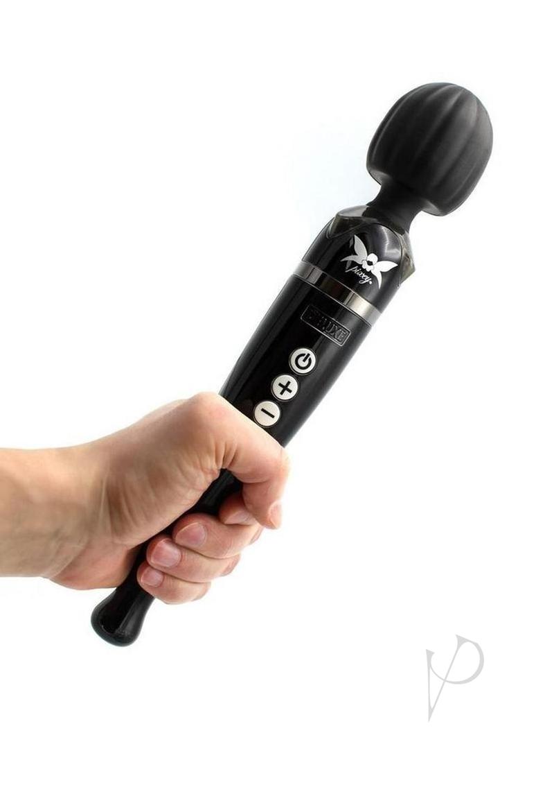 Pixey Deluxe Rechargeable Wand Massager Black Chrome - Image 4