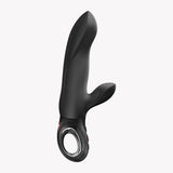Fun Factory Bi Stronic Arc Vibrator Black side view showcasing its ergonomic design and stimulating features.