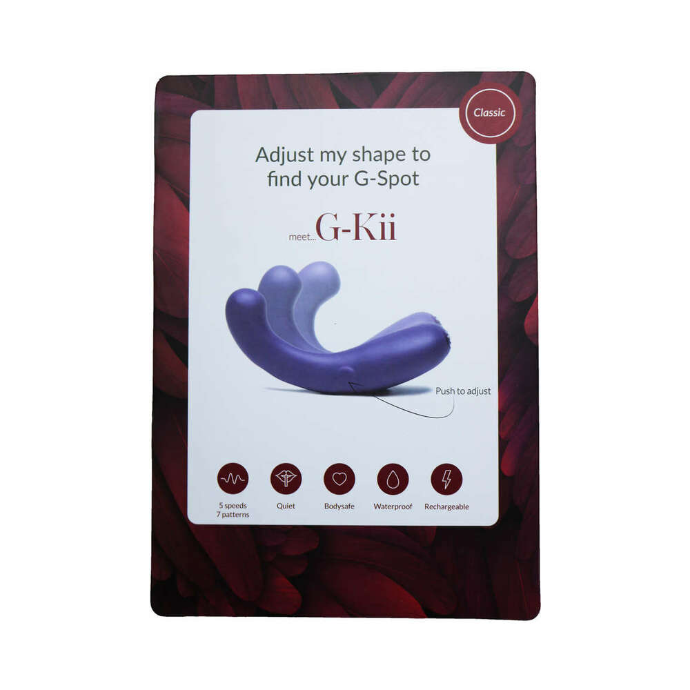 Je Joue G-Kii Dual Stimulator Purple featuring adjustable shape for G-spot stimulation.