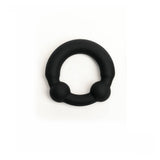Sport Fucker Fusion Ring Grand Prix Regular Cock Ring, black silicone cock ring with internal metal framework for support.