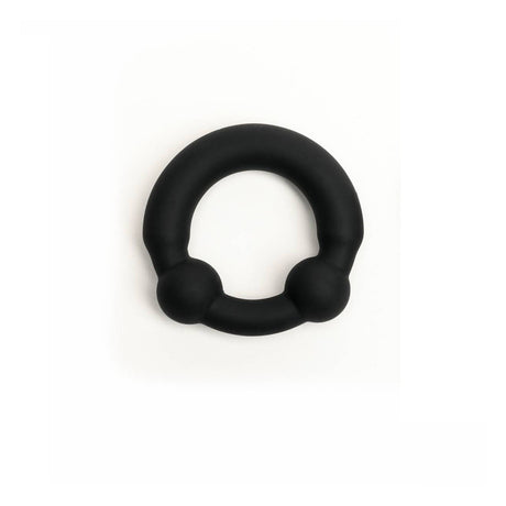 Sport Fucker Fusion Ring Grand Prix Regular Cock Ring, black silicone cock ring with internal metal framework for support.