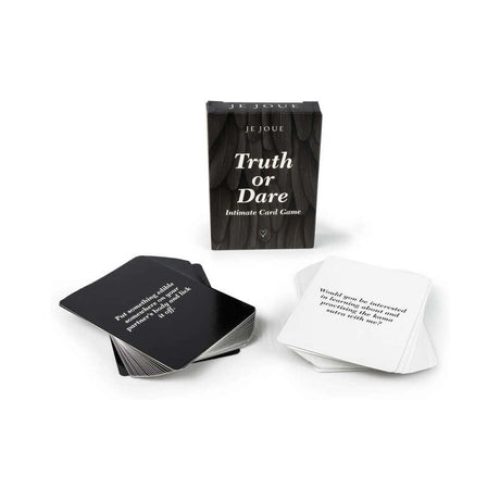 Je Joue The Naughty Collection 4-piece Gift Set includes Truth or Dare Intimate Card Game for couples.
