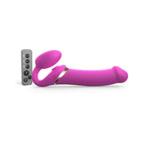 Strap-On-Me Multi Orgasm Strapless Strap-On Fuchsia XL with remote control for ultimate stimulation.