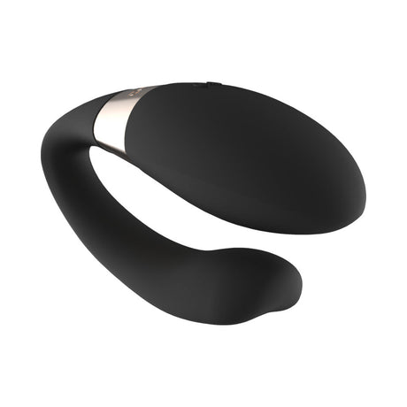 Lelo Tiani Harmony Dual Stimulation Couples Vibrator Black showcasing its sleek design and dual stimulation features.