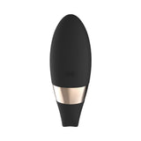 Lelo Tiani Harmony Dual Stimulation Couples Vibrator Black, sleek black design with golden accents for dual stimulation.
