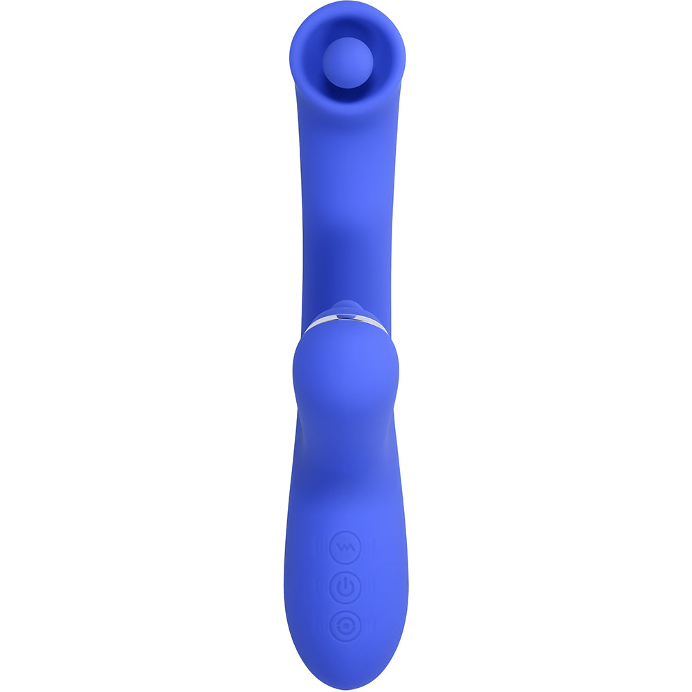 Evolved Oh Gee Silicone Rechargeable G-Spot Vibrator Blue in a sleek design for focused stimulation.