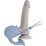 Zero Tolerance In A Nutshell Vibrating Ball Cup Blue featuring a silicone massager with ergonomic design.