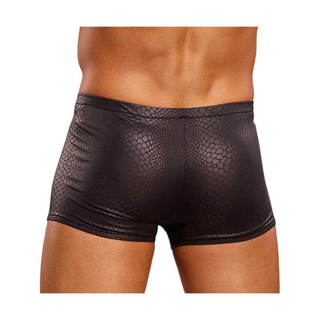 Male Power Black Cobra Mini Short Black Small showcasing a sleek design with a stylish texture.