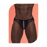 Wow Landing Strip Bikini Black Medium showcased on a model, featuring a sleek low-profile design and tonal detailing.