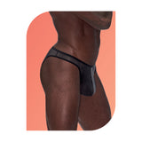 Wow Landing Strip Bikini Black Medium showcased on a model showcasing modern design and sleek fit.