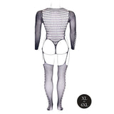 Le Desir Shade Kalyke XXIII Bodystocking with Turtleneck Black Queen Size