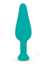 Bodywand 4Play Quiver Rechargeable Butt Plug Aqua in a smooth, tapered design with a flared base for secure use.