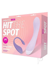 Bodywand Hit The Spot Set (2 Piece) Lavender packaging featuring Lavender Lover G-Spot Vibe and CloudCurve Love Egg.