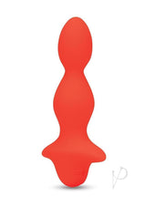 Bodywand 4Play Buzzy Beads Rechargeable Anal Beads Orange - contoured beaded vibrator for varied sensation.