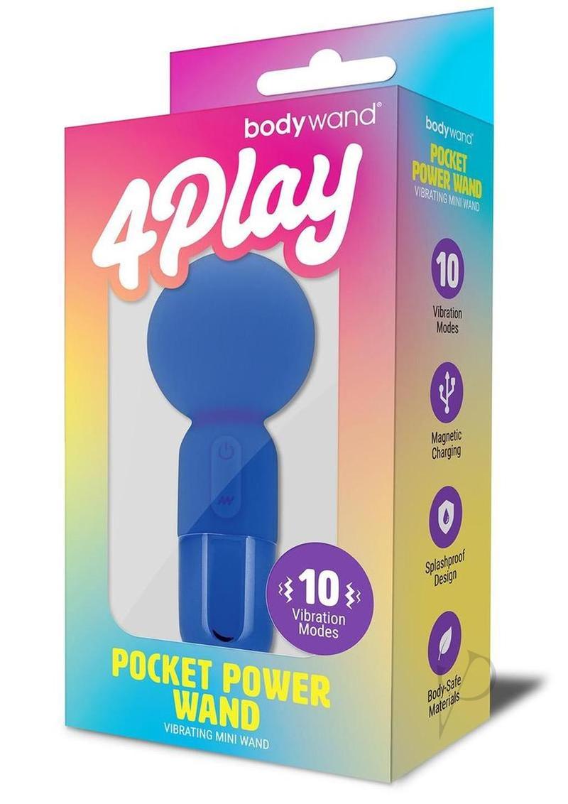 Bodywand 4Play Pocket Power Rechargeable Wand Blue