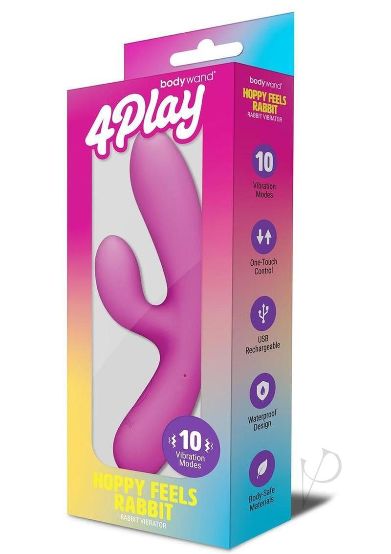 Bodywand 4Play Hoppy Feels Rechargeable Rabbit Vibrator Pink