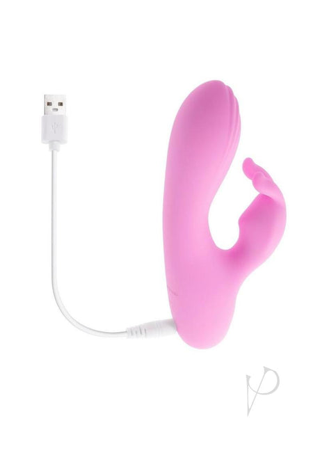 Teeny Bunny Rechargeable Silicone Rabbit Vibrator Pink with USB charging cable