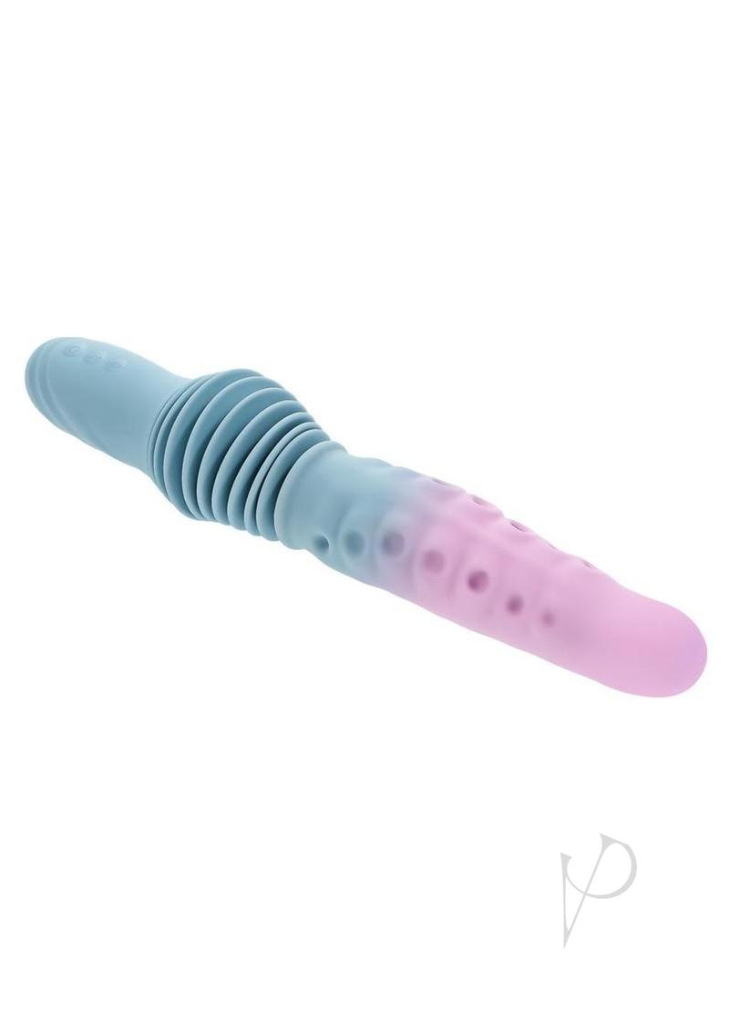 Gender X Tentacle Thruster Silicone Vibrator Blue and Pink with tentacle design, blue and pink colors.