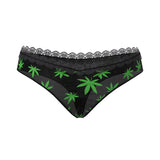 Magic Silk Hazy Dayz Boy Short Pot Leaf L/XL with black stretch mesh and neon green pot leaves.