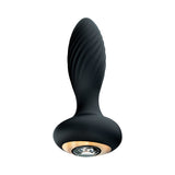 Nasstoys Goddess Diamond Vibrating Butt Plug Black showcasing an elegant design with a light-up feature and tapered silhouette.
