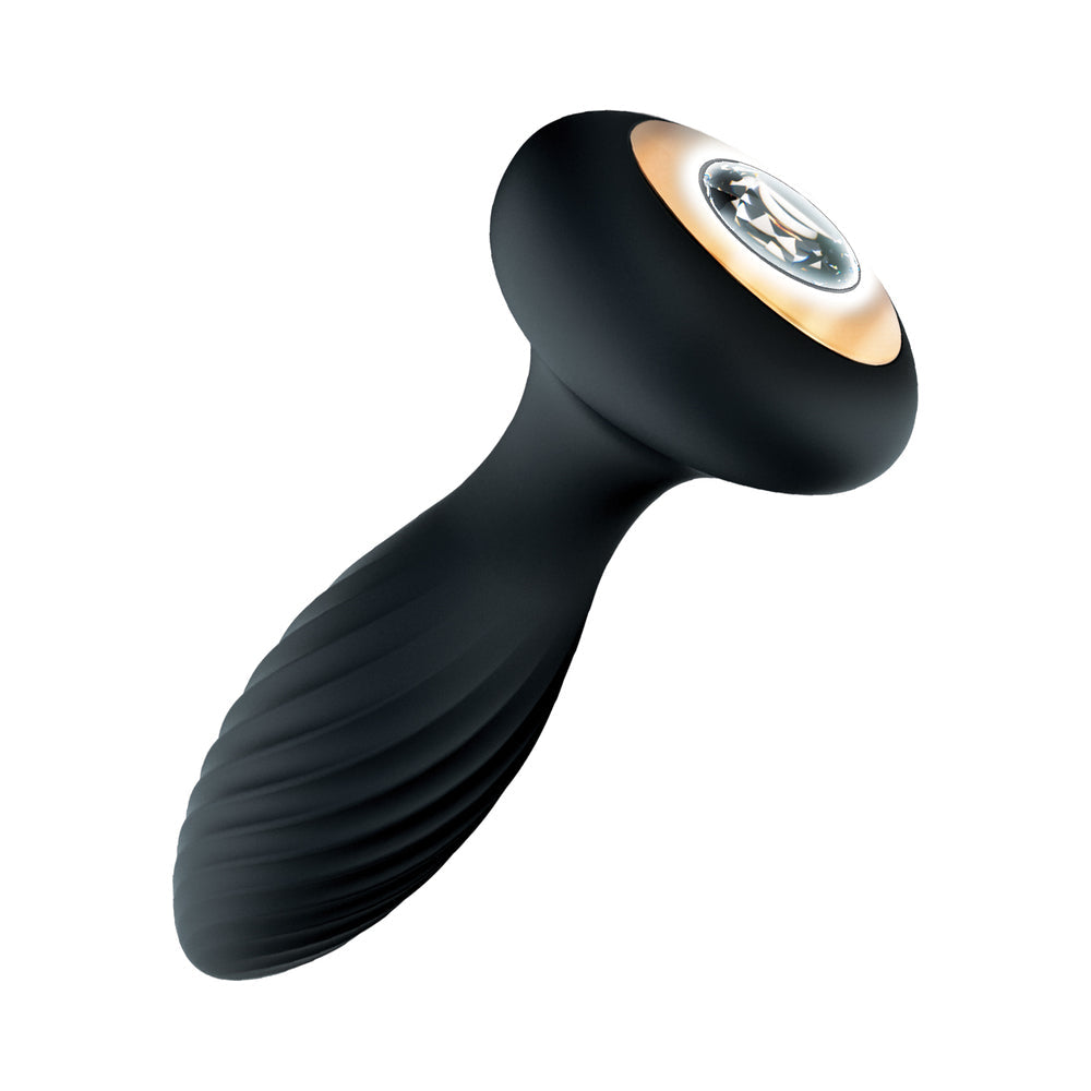 Nasstoys Goddess Diamond Vibrating Butt Plug Black featuring elegant design and light-up functionality.