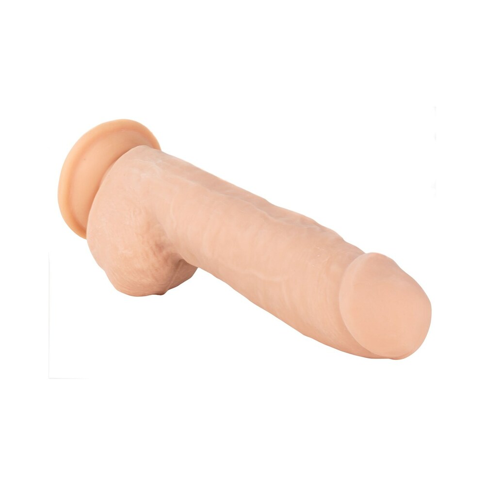 Adam & Eve Adam's Colossal 12 Inch Dildo Beige with realistic detail and lifelike precision