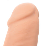 Adam & Eve Adam's Colossal 12 Inch Dildo Beige close-up highlighting the lifelike detail and realistic texture.