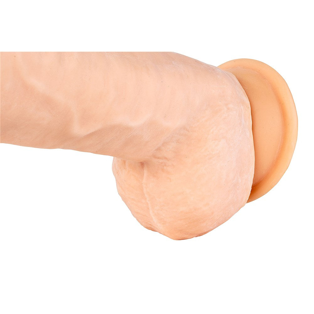 Adam & Eve Adam's Colossal 12 Inch Dildo Beige close-up showing lifelike detail and realism.