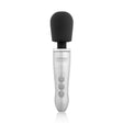 Doxy Go Travel-sized Wand Massager Brushed Metal features sleek design and powerful vibrations, perfect for travel.