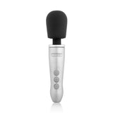 Doxy Go Travel-sized Wand Massager Brushed Metal features sleek design and powerful vibrations, perfect for travel.