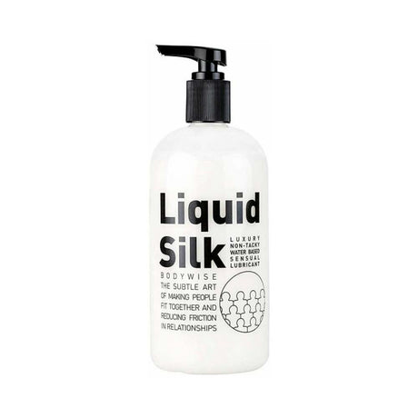 Liquid Silk Water-based Lubricant 250 ml bottle with pump for smooth and long-lasting glide.