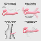 Strap-On-Me Silicone Bendable Strapless Strap-On Pink XLarge showcasing features like flexibility, waterproof design, and intense stimulation.