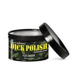 Fuck Water Dick Polish Masturbation Cream 9.1 Oz in black container with camouflage design, ready for use.