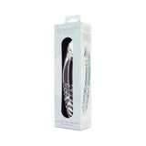 Packaging of the Clarity Celestial Desire Glass Dildo, showcasing its elegant design and craftsmanship.