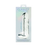 Clarity Seraphic Opus Glass Dildo packaging showcasing elegant design and craftsmanship.