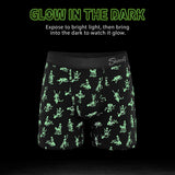 Shinesty Bare Back Bones Ball Hammock Pouch Underwear Small with a glow-in-the-dark skeleton print.