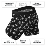 Shinesty Bare Back Bones Ball Hammock Pouch Underwear Small with glow-in-the-dark skeleton print and comfortable design