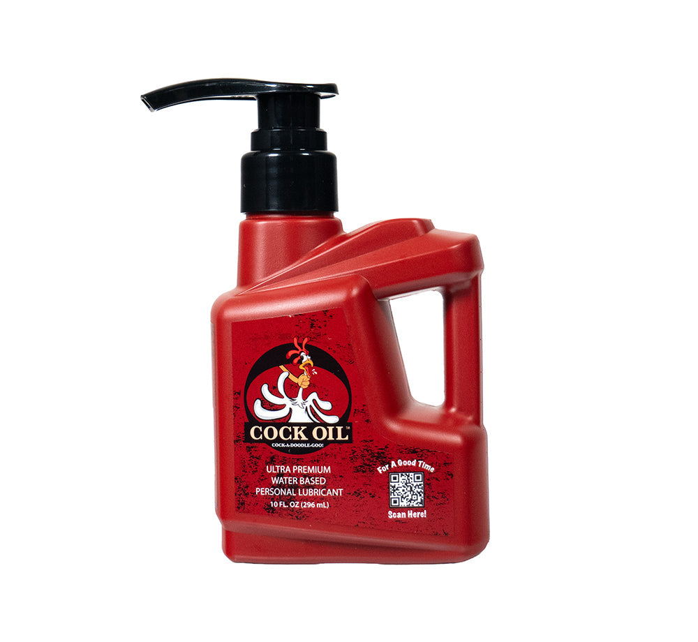 Cock Oil Water-based Lubricant With Pump Bottle 10 Oz designed for easy dispensing and body-safe pleasure.