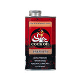 Cock Oil Water-based Lubricant Metal Can With Plastic Liner 9 Oz displayed in a vibrant can, showcasing its premium water-based formula.
