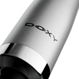 Doxy Die Cast Max Plug-in Wand Massager Silver close-up showcasing sleek design and logo.