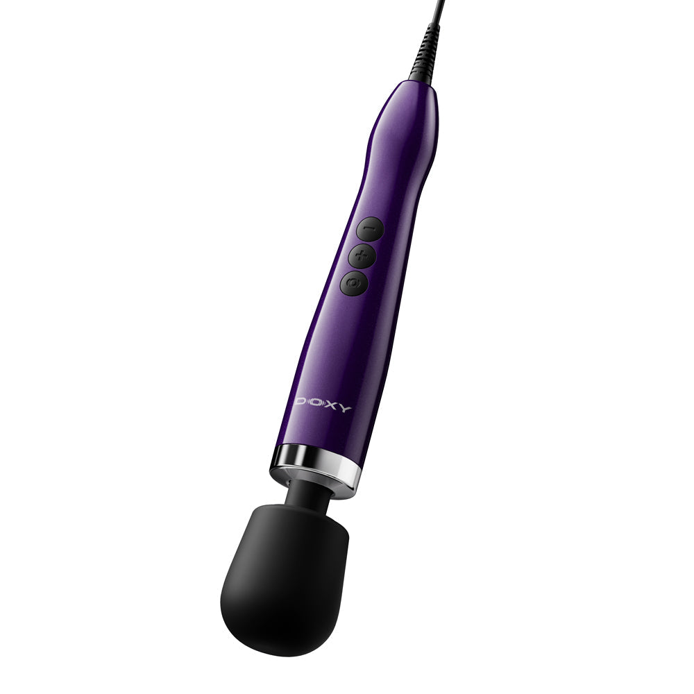Doxy Die Cast Max Plug-in Wand Massager Purple - powerful and precise wireless massager with solid die cast body.