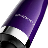 Doxy Die Cast Max Plug-in Wand Massager Purple close-up view of the sleek design and logo.