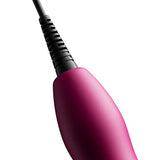 Close-up of the Doxy Original Wand Massager Pink's handle and power cord detail.