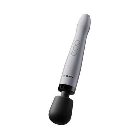 Doxy Die Cast Max Cordless Wand Massager White with ergonomic design and sleek finish.