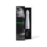 Doxy Die Cast Max Cordless Wand Massager White in elegant packaging with sleek design and controls.
