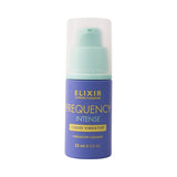 Elixir Frequency Intense Liquid Vibrator 0.5 Oz bottle with light blue and purple design for enhanced intimacy.